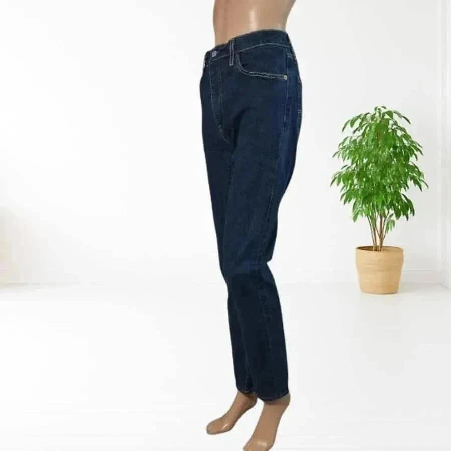 LEVI'S premium 512 - tapered straight fit - high waist - w32 L32 navy blue excellent condition – photo 7